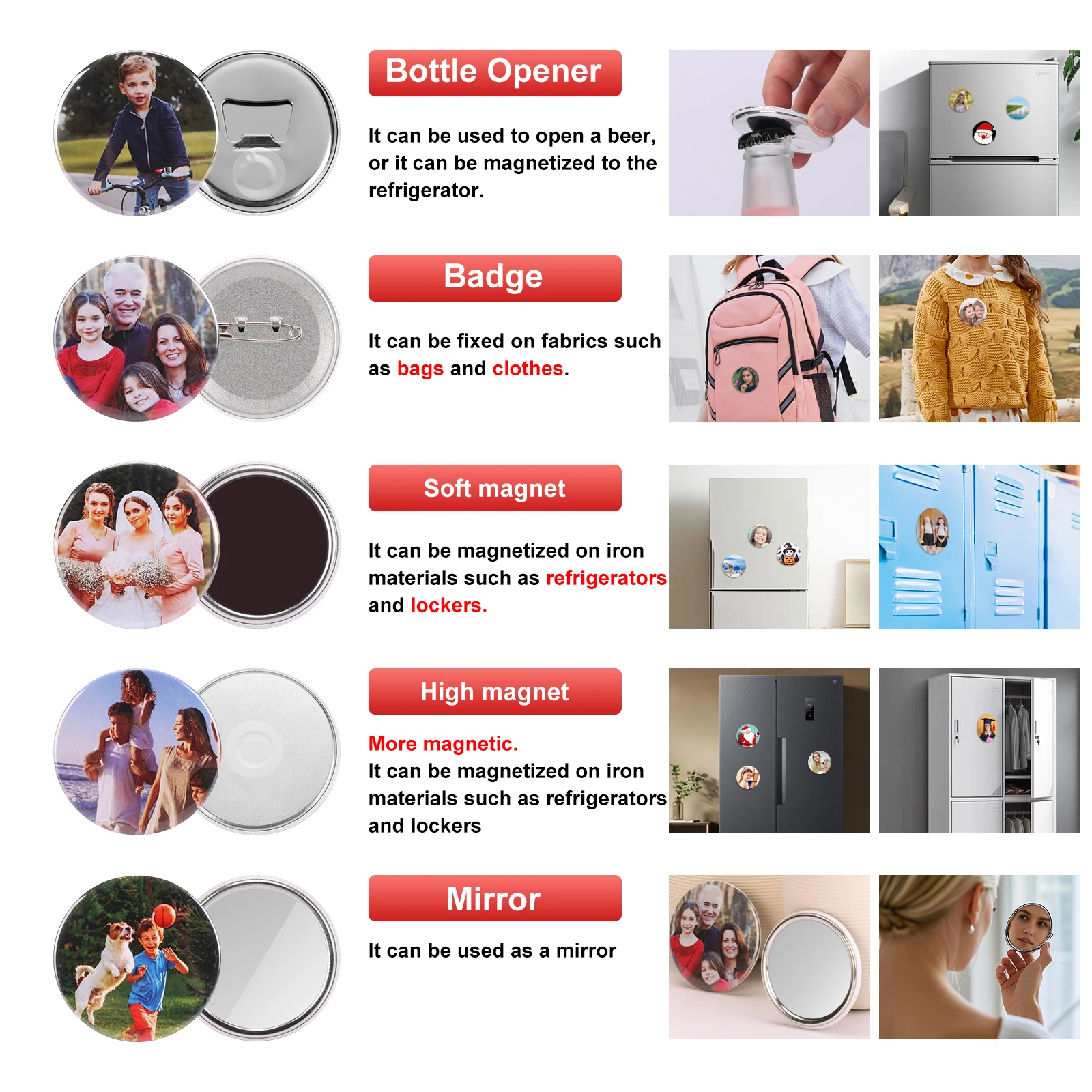 2.28 Inch Badge Making Machine – DIY Magnet/Badge/Bottle Opener Set with Cutter