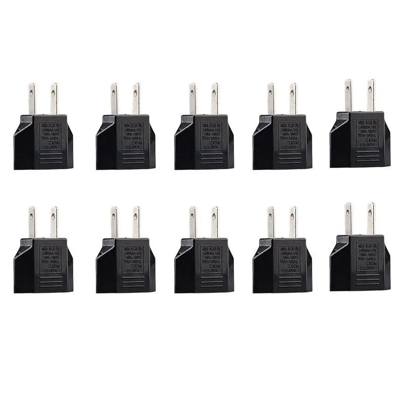 European To US Adapter 10Pcs Outlet Adapters Travel Small European To US Outlet Plug Adapter For Spain Israel Italy France