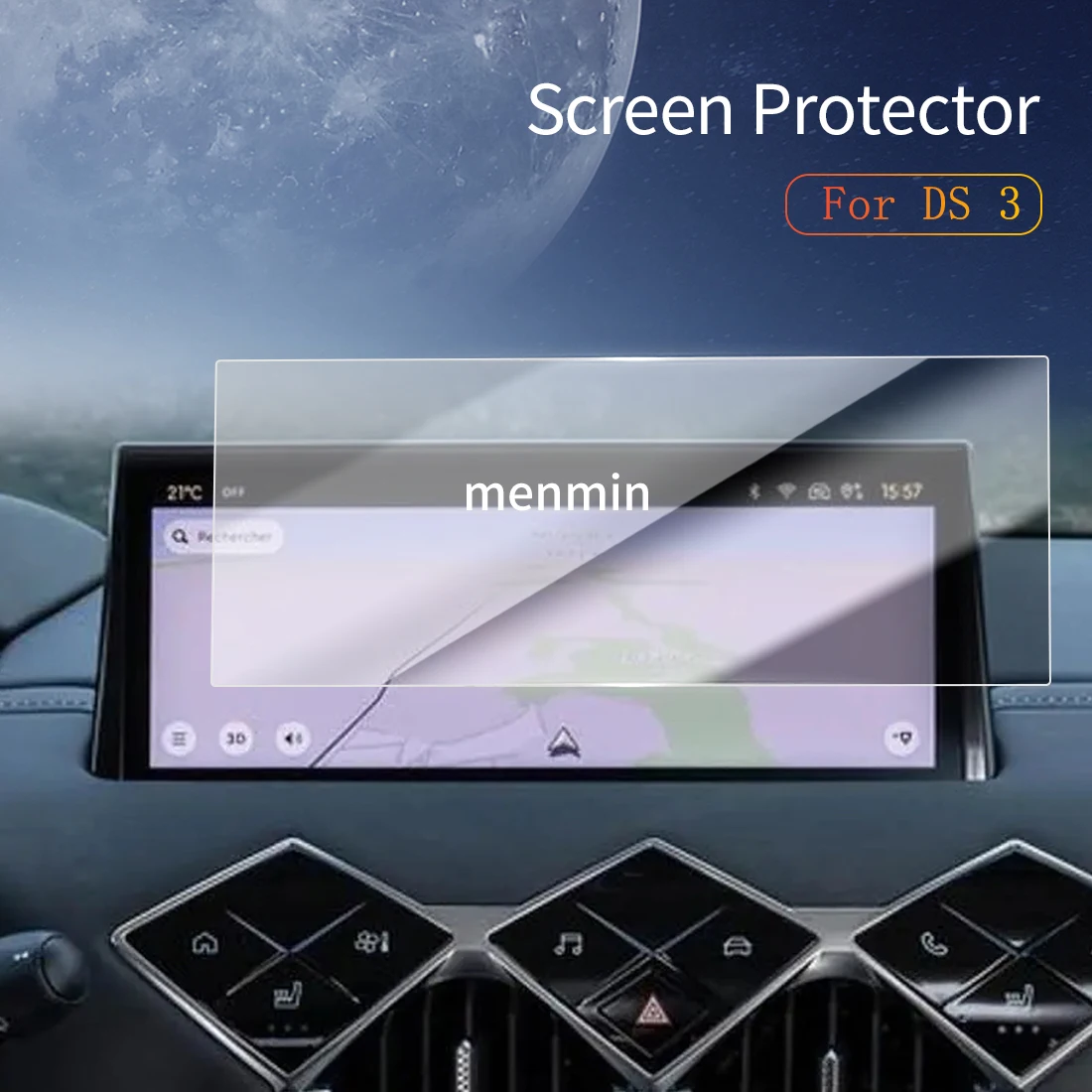 

Car Stickers Dash Carplay Mirror Screen Protector Display Tempered Glass Protective Vehicle For 24 DS3