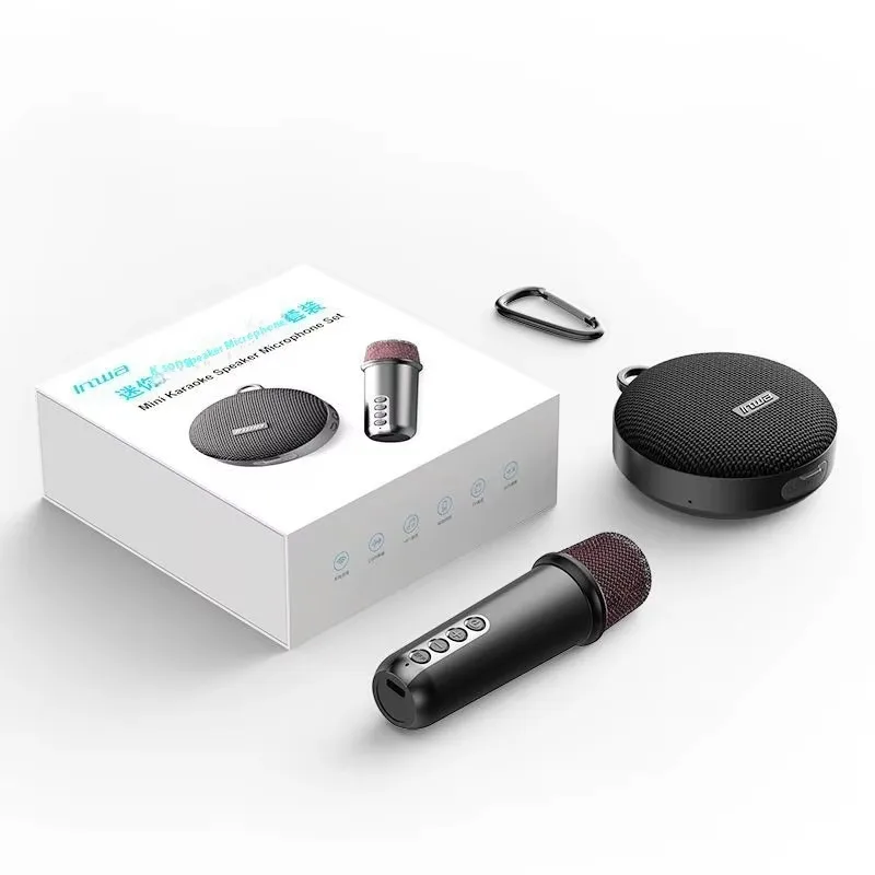 

Беспроводная Bluetooth-колонка для караоке для домашнего кинотеатра и использования на улице с DSP-реверберацией и подставкой для телефона