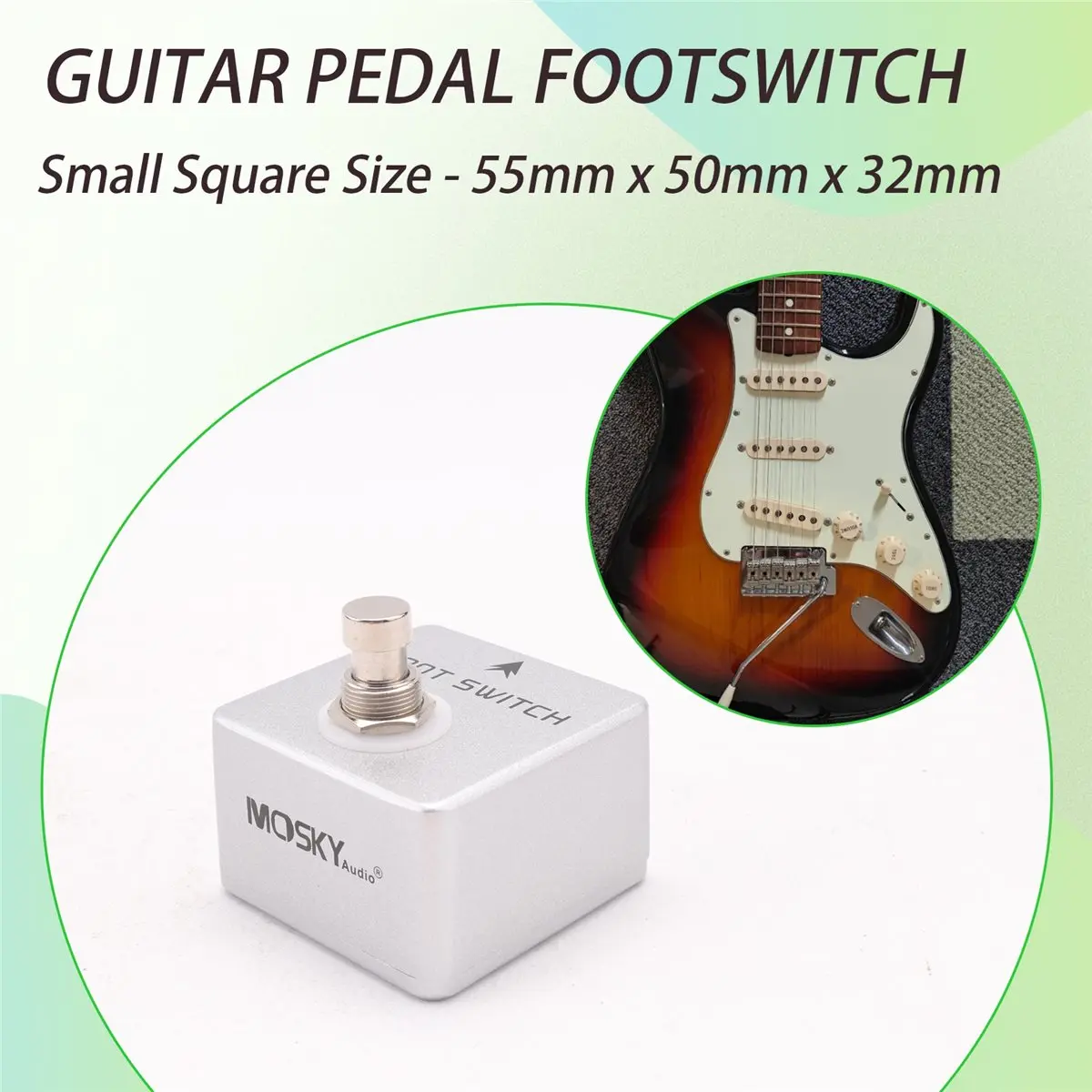 A61P MOSKY Foot Switch Lockable Effect Pedal Tap Tempo Switch Pedal Guitar Single Tap Efect Pedal Audio Channel Selector Switch