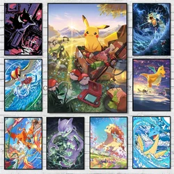 Japanese Anime Pokemon Pikachu Poster Picture Canvas Paintings for Fashion Home Room Wall Decor Mural Christmas Children Gift