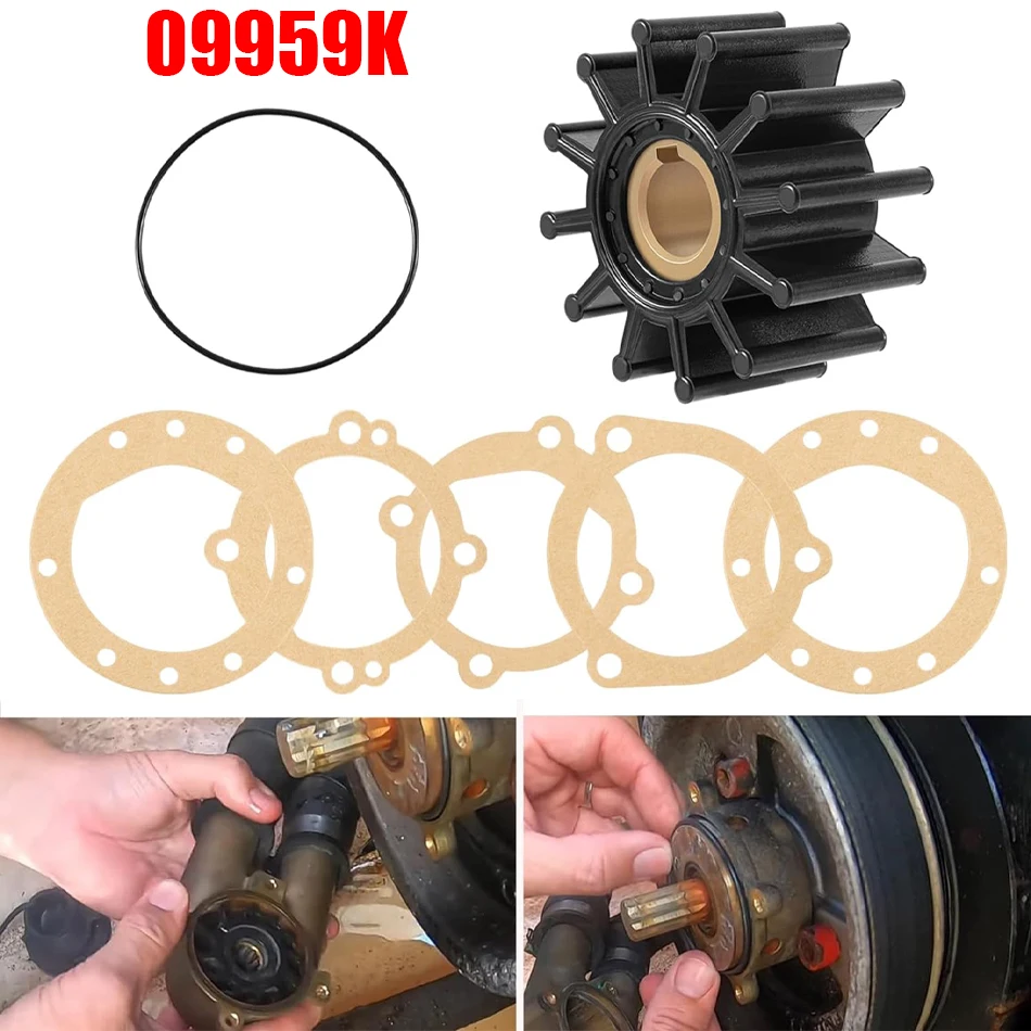 

TM Impeller Kit 09959K 09959K-SHW 12 Blade Flexible Impeller 9959 for Sherwood Impeller kit for Sierra 18-3046 18-3060