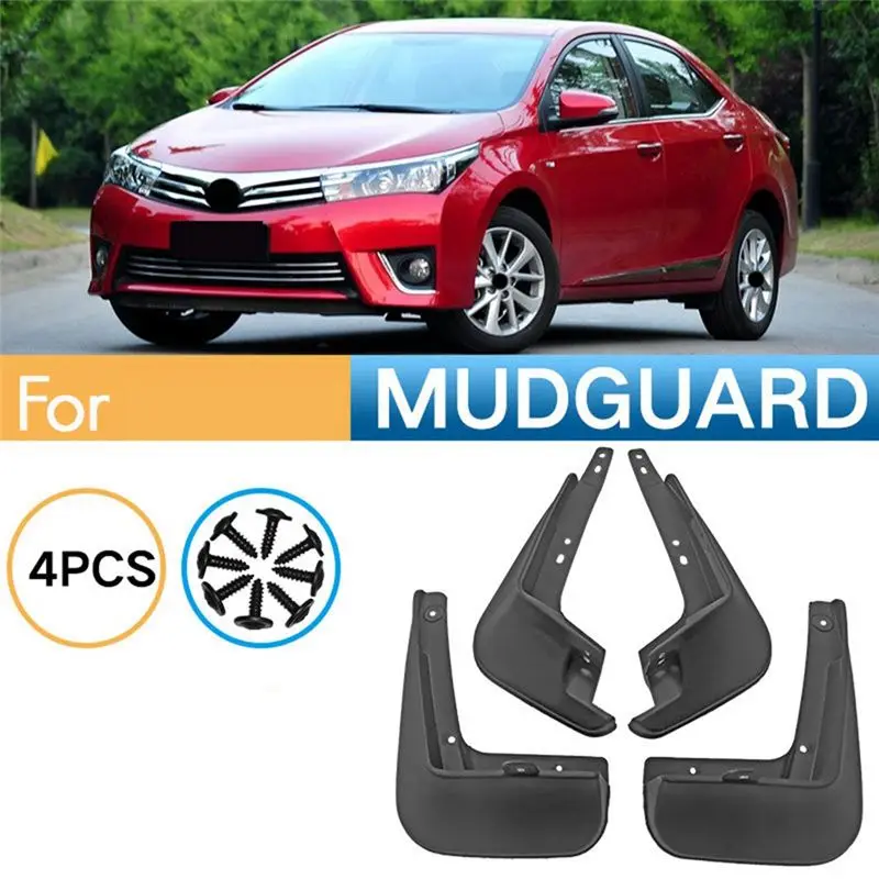 M50K-4PCS Car Mudguard Mud Flaps Splash Mud Guard Fender For Toyota Corolla 2014-2018 Car Accessories