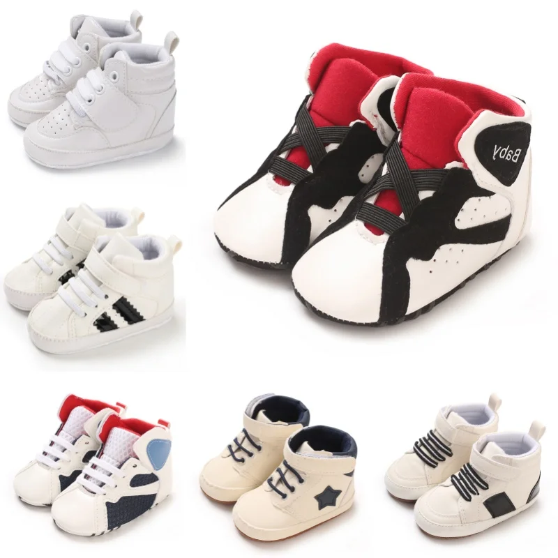 

Spring and Autumn High Gang Male Baby Walking Shoes Female Baby Baby Shoes Elastic Band Soft Bottom Anti slip Baby Shoes