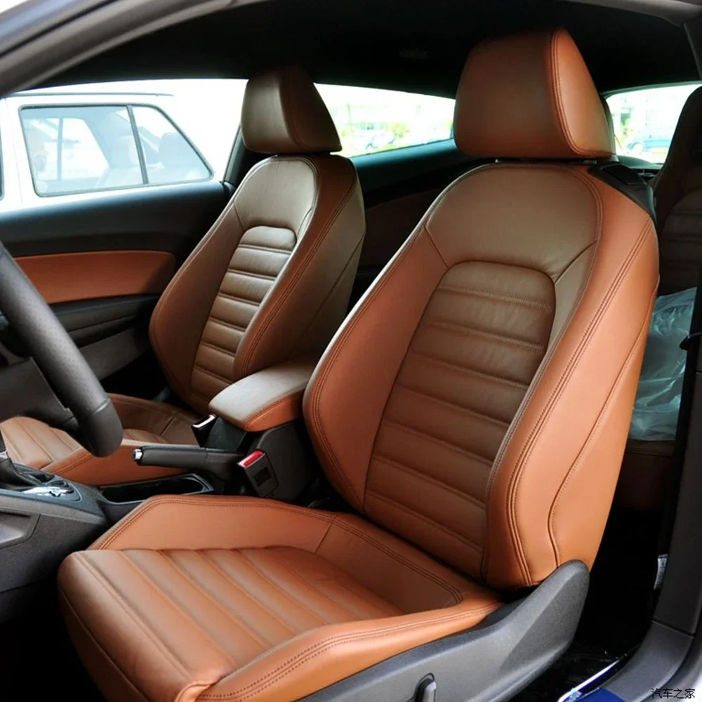 

For VW Volkswagen Scirocco 2010 2011 2012 2013 2014 2015 2016 2017 Faux Leather Custom Car Seat Covers Set Protector Accessories