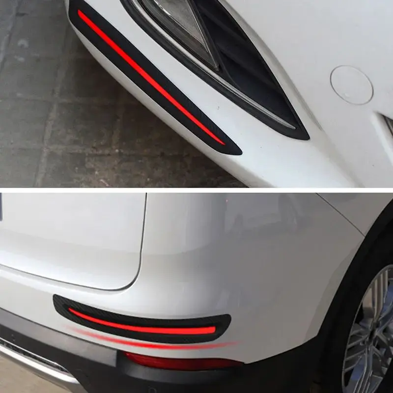 2 Pcs Car Sticker Bumper Scratch Protection Car Decoration Strip Car Front/Rear Edge Corner Guard Scratch Protection