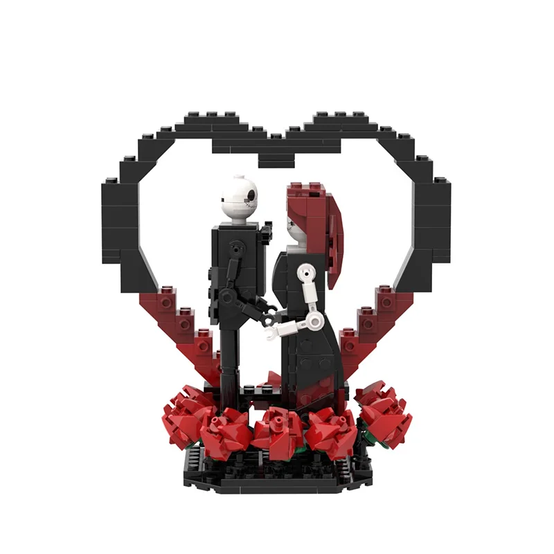 

Compatible With LEGO Gothic Dark Romantic Home Decor MOC Building Blocks Halloween Couple Rose Love Model Bricks Toys