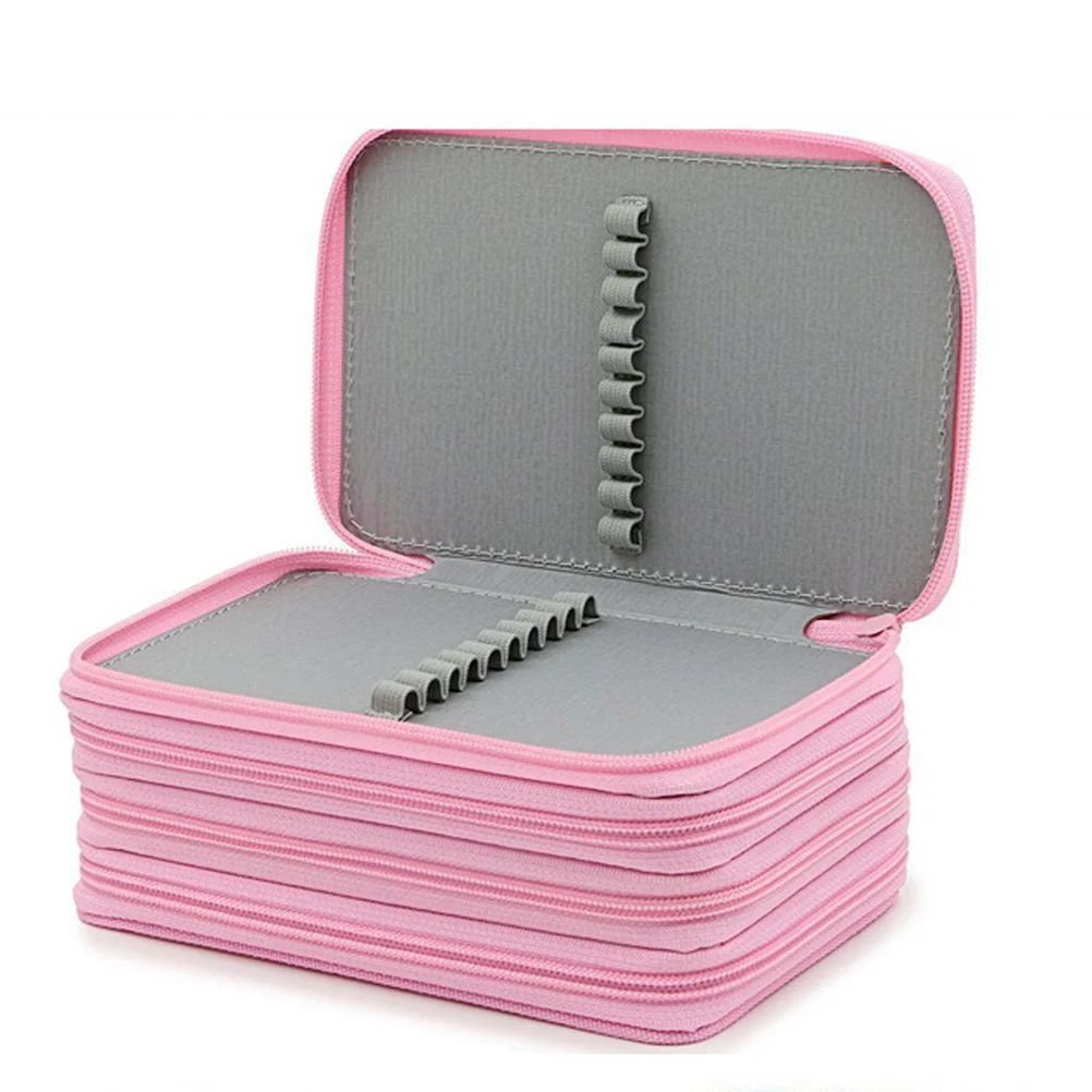 حقيبة أقلام مكونة من 72 فتحة للفنانين مجموعة حامل تخزين أقلام الرصاص الملونة من Color Family بتصميم مدمج مقلمة ملونة 72 فتحة #3