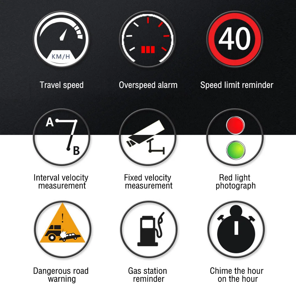 GPS Head Up Display para todos os carros, velocímetro digital, HUD Plug and Play, Big Face, Auto Acessórios Eletrônicos