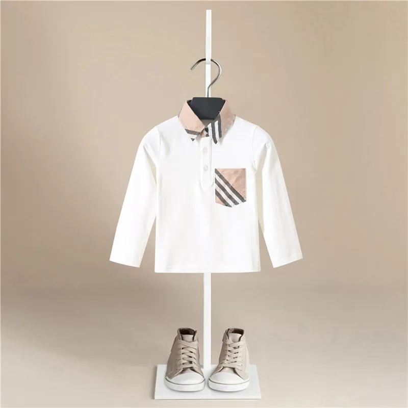 Autumn New Baby\'s T-shirts For Boys New Long Sleeve Kids T-shirts Cartoon striped pocket Tops Tees Casual Blouse Spring
