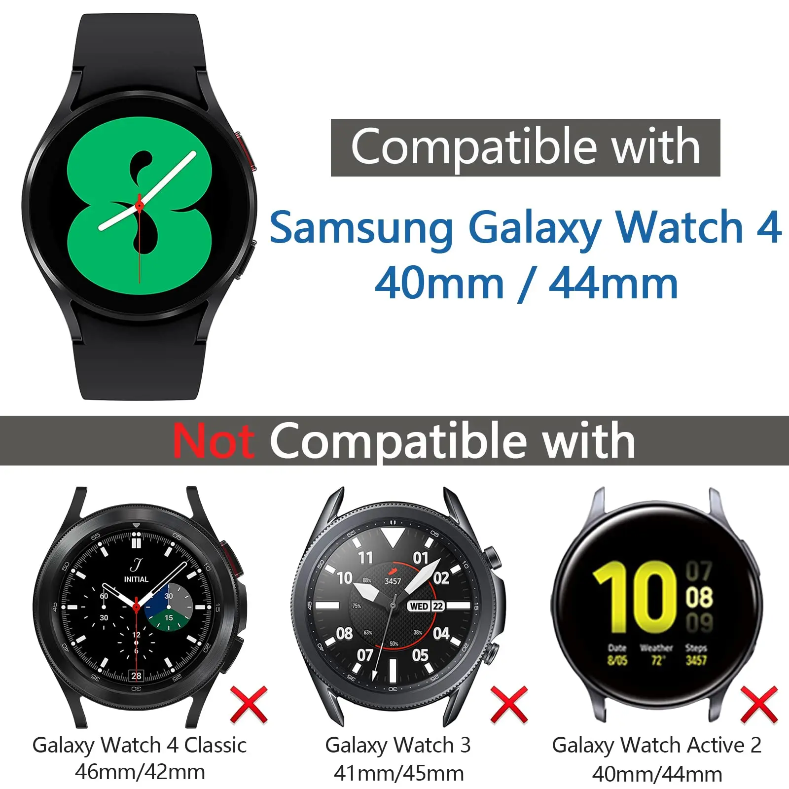 Full Cover Protective Case for Samsung Galaxy Watch 4 Accessories  Soft TPU Screen Protector Galaxy watch 4 40mm 44mm