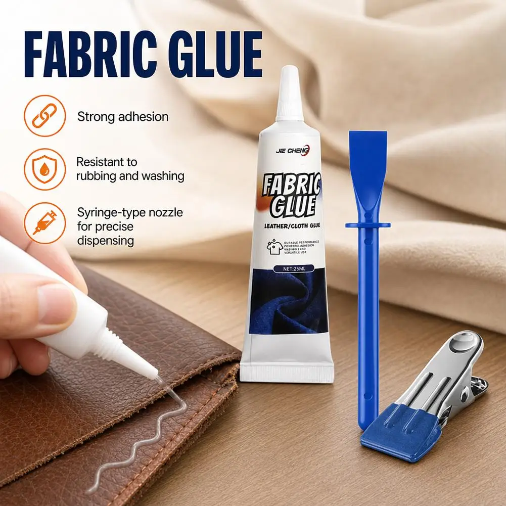 Stoflijm kleding stof leer DIY reparatie lijm vervangt naald en draad sterke lijm