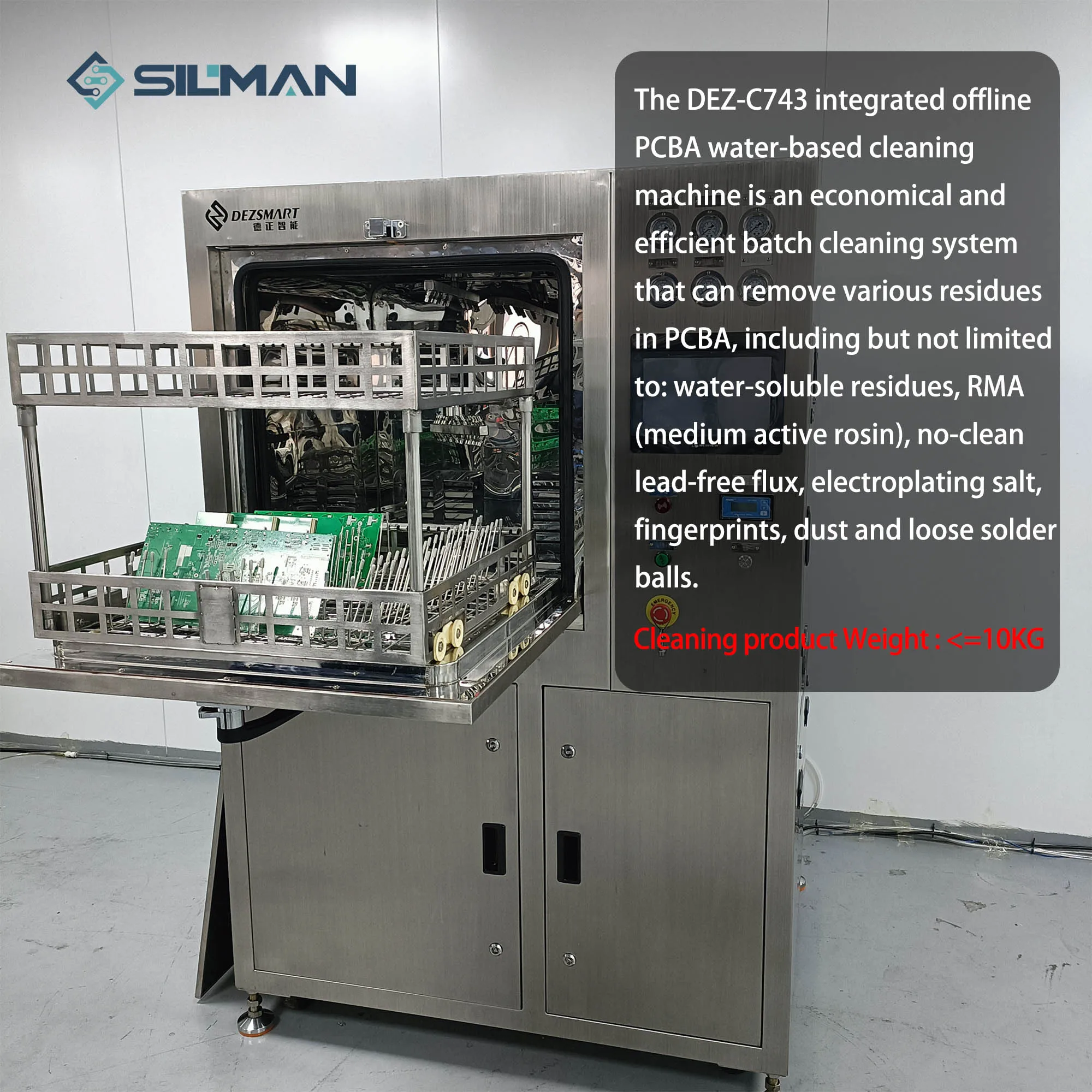 Silman DEZ-C743 Offline PCBA  Cleaning Machine