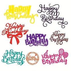 Happy Birthday Words Metal Cutting Dies Stencil for DIY Scrapbooking Photo Album Embossing Paper Cards Crafts Diecuts New 2023