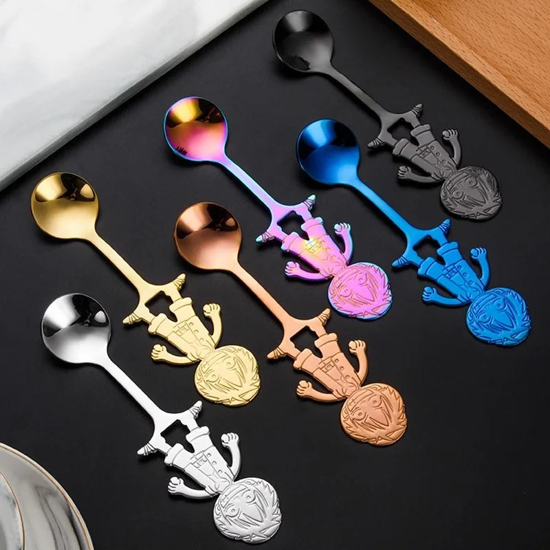 

New Monkey D. Luffy Spoon ONE PIECE Anime Peripherals Cute Originality Cartoon Colorful Coffee Spoon Fashion Delicate Spoon