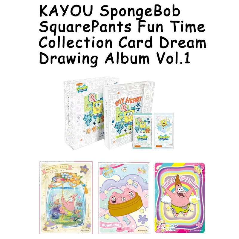 kayou-spongebob-squarepants-collezione-«fun-time»-album-«dream-album-vol-1»-set-di-carte-da-collezione-di-alta-qualita-un-regalo-perfetto-per-i-fan