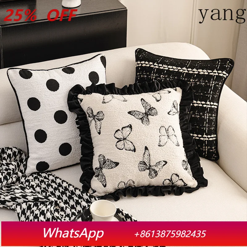 

LTT simple and versatile throw pillow light luxury high-end pillow Nordic fabric living room sofa throw pillow