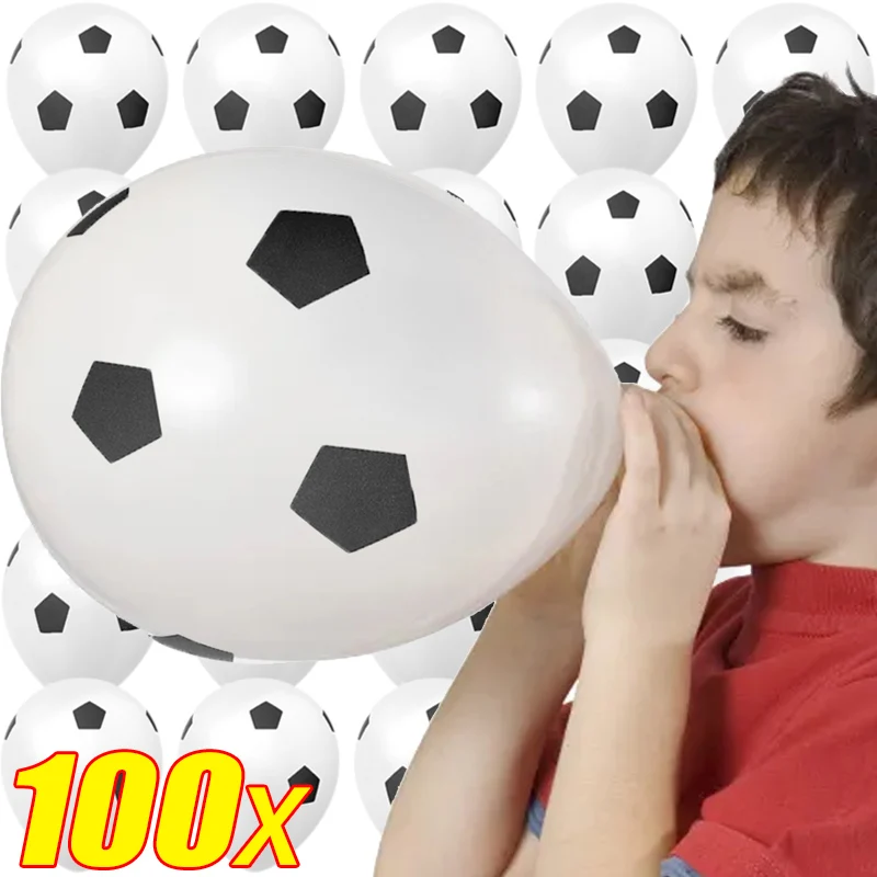 100-20PCS Football Balloons Sports Theme Soccer Balls Inflation Latex Balloon for Baby Shower Birthday Party Decoration Supplies