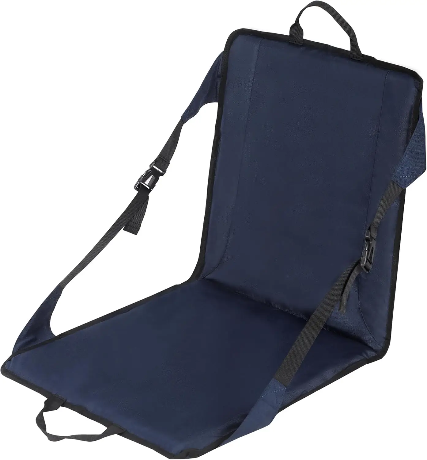 

Folding Stadium Seat Cushion With 17"" High Backrest, Portable Lightweight Bleacher Chair Outdoor Camping Chair For Hiking,