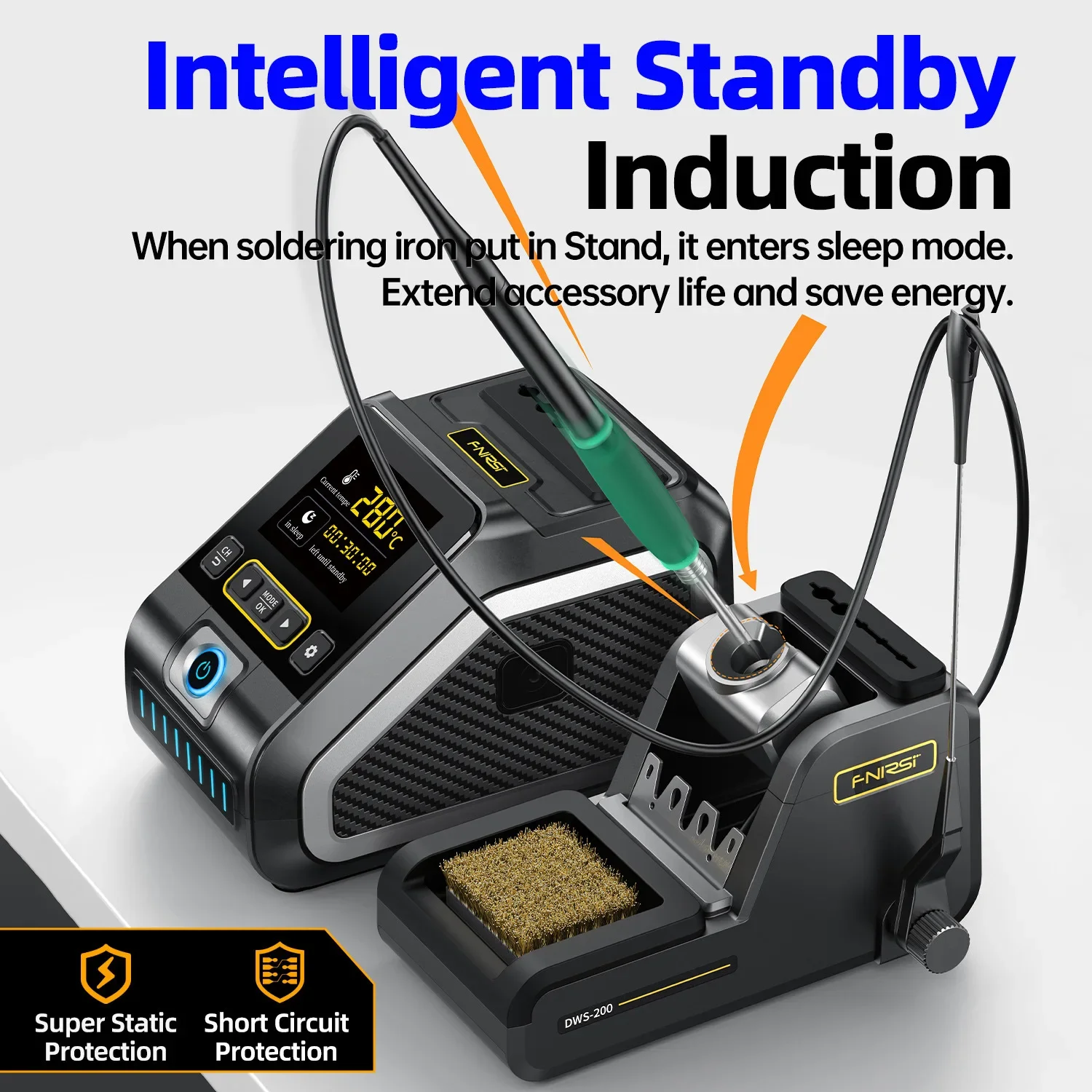 NEW DWS-200 200W Rework Soldering Station C210/C245 Handle with Soldering Helping Hand Electronic Welding Repair Solder Tools