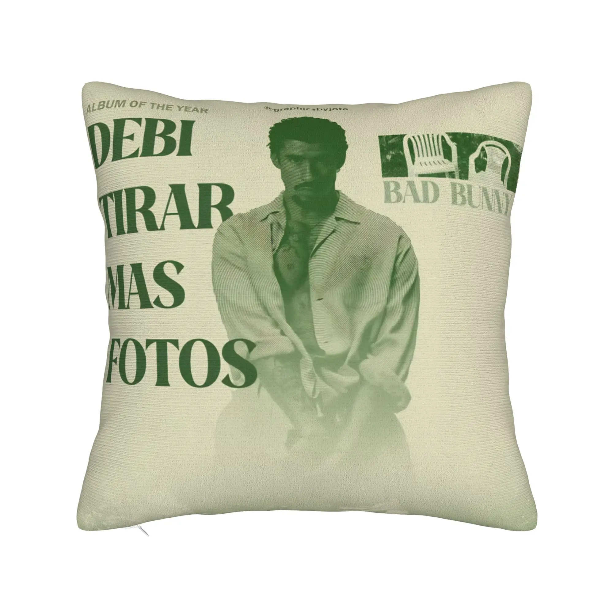 Decorative Pillow Covers Bad Bunny DTMF Tour 2026 Merchandise Chair  Pillow Case Cover Square Multi Size