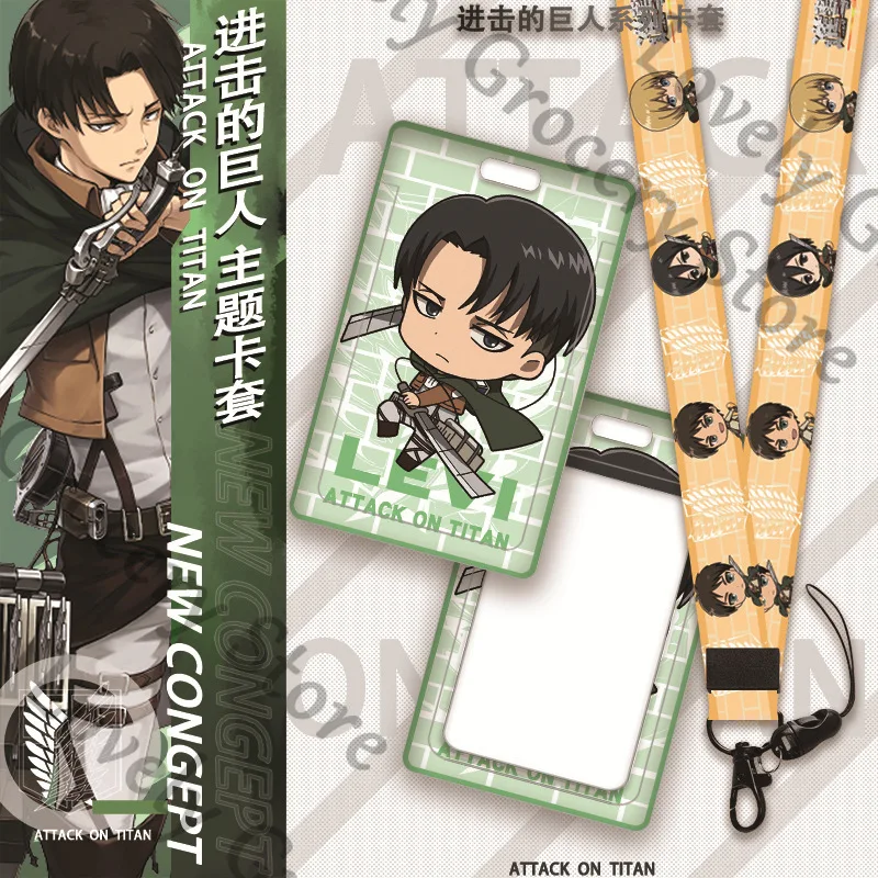 Anime Shingeki No Kyojin Mikasa·Ackerman Ataque A Los Titanes Levi Ackerman ataque a los Titanes Eren Jaeger Cosplay carpeta de tarjetas regalo
