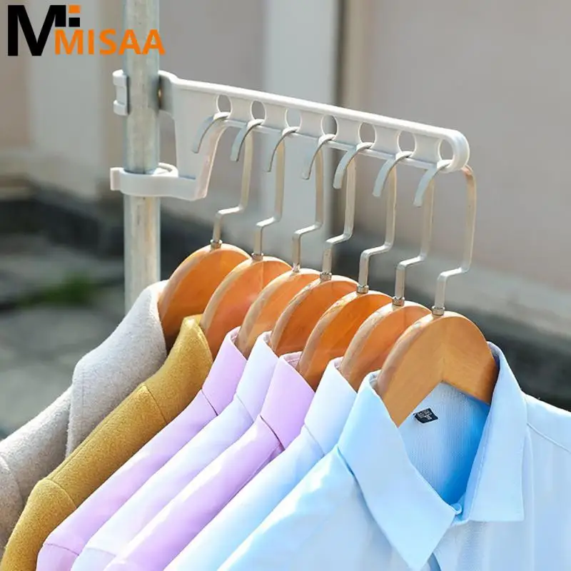 Drying Rack Non-slip Removable Porous Clothes Hook Hanging Clothes Drying Rack Seven-hole Large-capacity Clothes Hanger