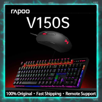 RAPOO V150S Keyboard Mouse Set PAW3327 1K Polling Rate Rapoo Customized Game Black Mechanical Switch e-Sport Gaming Gear Set