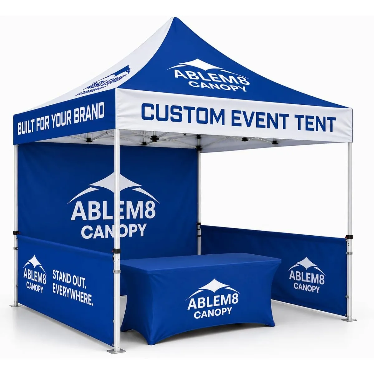 Custom 10x10 Canopy Tent with Logo Full Color Printed Pop Up Tent Waterproof Aluminum Frame for Trade Shows