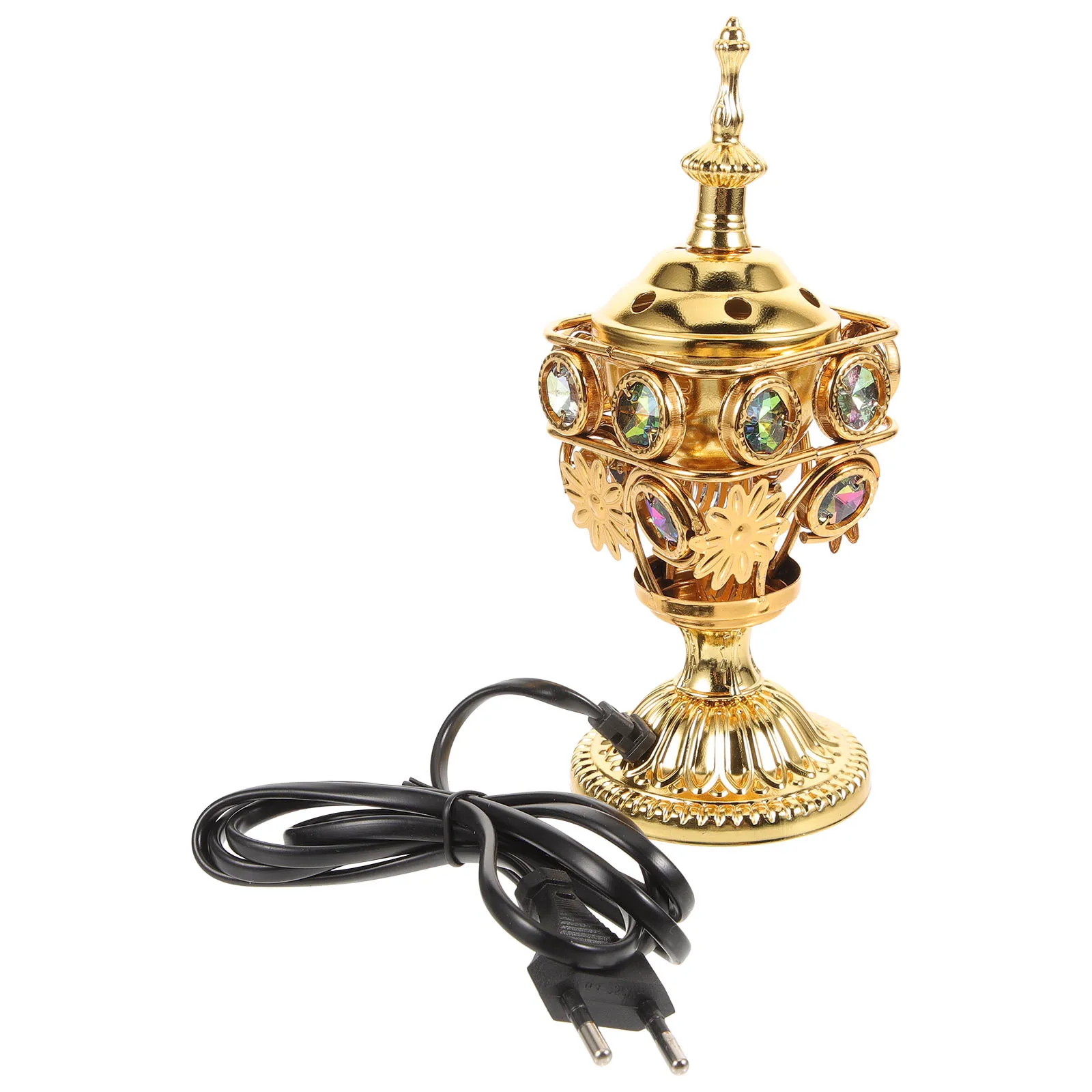

Electric Incense Burner Smooth Texture Decorative Electric Censer for Yoga Room Aroma Therapy Home Use Eu Plug
