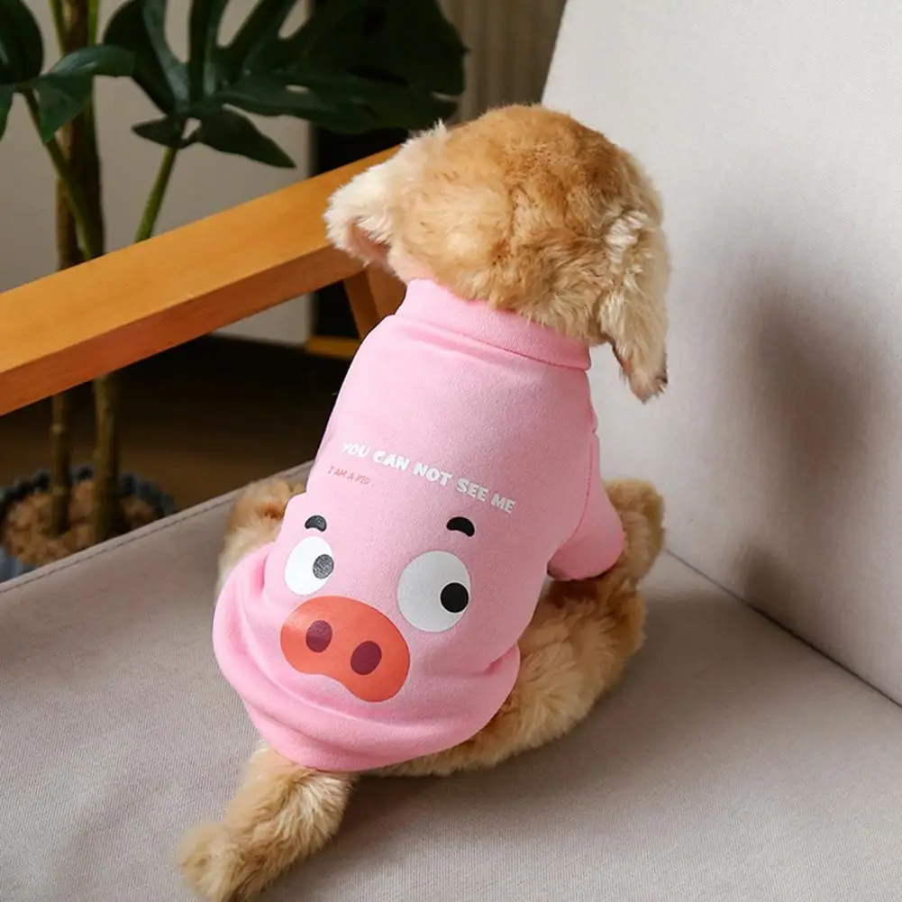 Dog Hoodies Cute Pattern Two-legged Pets Clothes Vivid Color Skin-touch Cat Puppy Clothes Anti-Deformed Comfortable  For Autumn