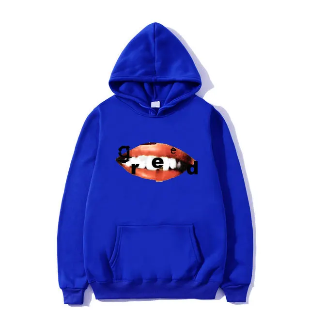 Rapper Lucki Greed Inspired Lip Print Hoodie Men Women Fashion Oversized Hooded Sweatshirt Male Hip Hop Cool Streetwear Hoody