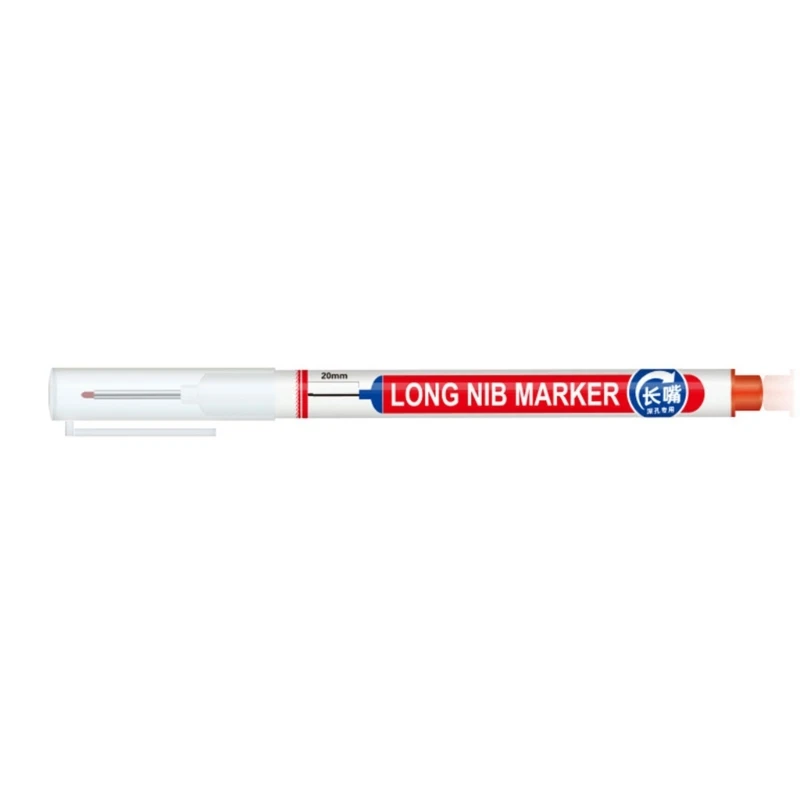 Multi Color Waterproof Carpenter Pens Versatile Long Head Deep Hole Marker for Woodworking Long Head Deep Hole 20mm Nib