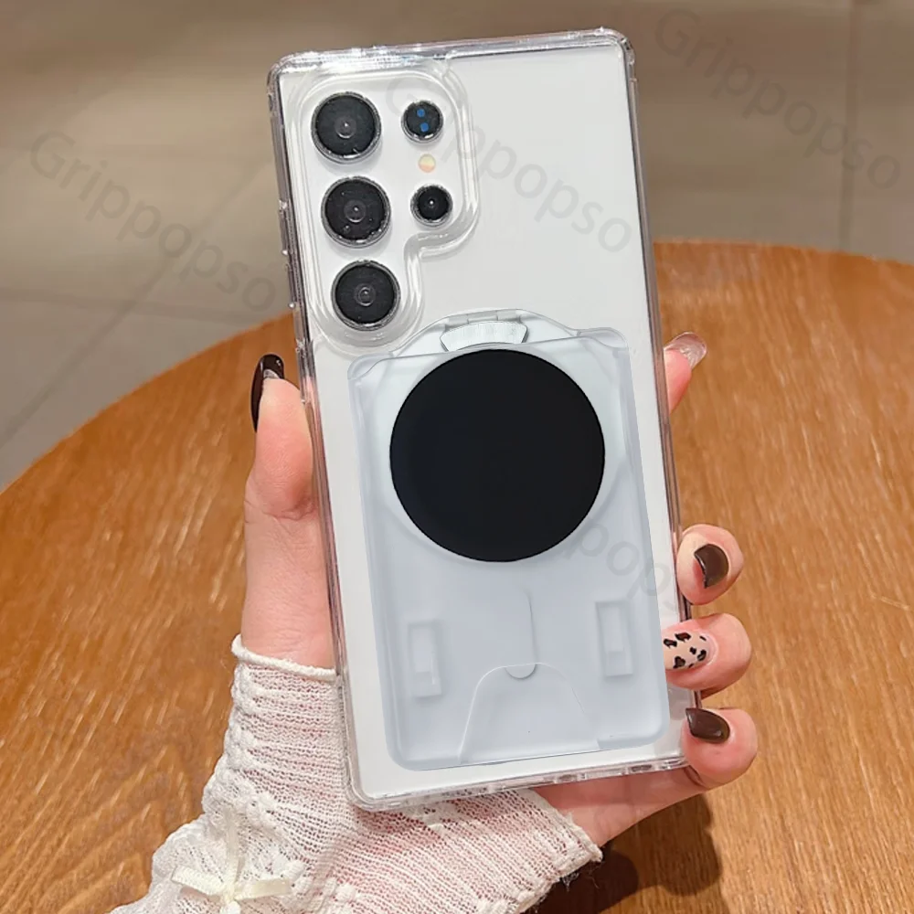 Aufgerüstet für Samsung Galaxy S25 S24 Ultra, magnetische Brieftasche, Telefonkartenhalter, Sockel mit verstellbarem Ständer für iPhone 16, 15, 14 – Detail 5