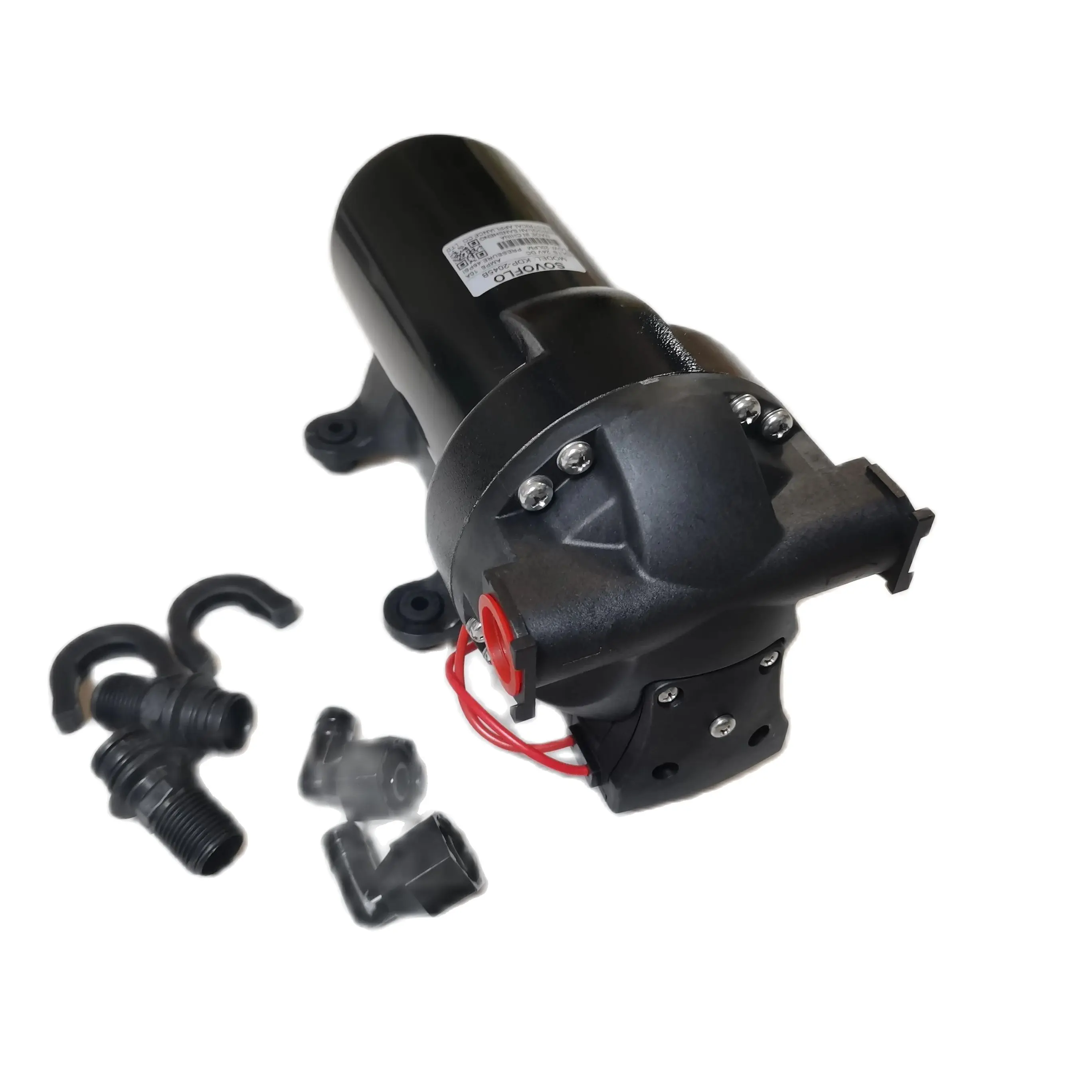 SOVOFLO KDP-200 Electric Diaphragm Pump DC 12V 24V AC 110V 220V High Pressure Water Pump 200psi 20LPM for Chemical Dispensing