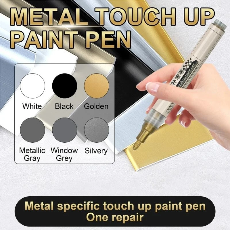 

Metal Paint Pen, Permanent Paint Marker Pen Quick Drying Waterproof Metallic Marker Pen for Rock Painting, Glass, Metal 896C