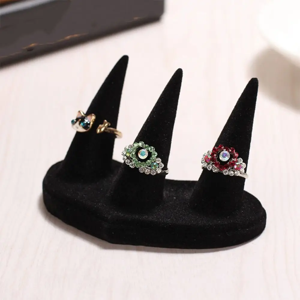 

Jewelry Props Organizer Rings Display Holder Velvet Ornaments Jewelry Display Rack Storage Bracelet Ring Display Stand Women