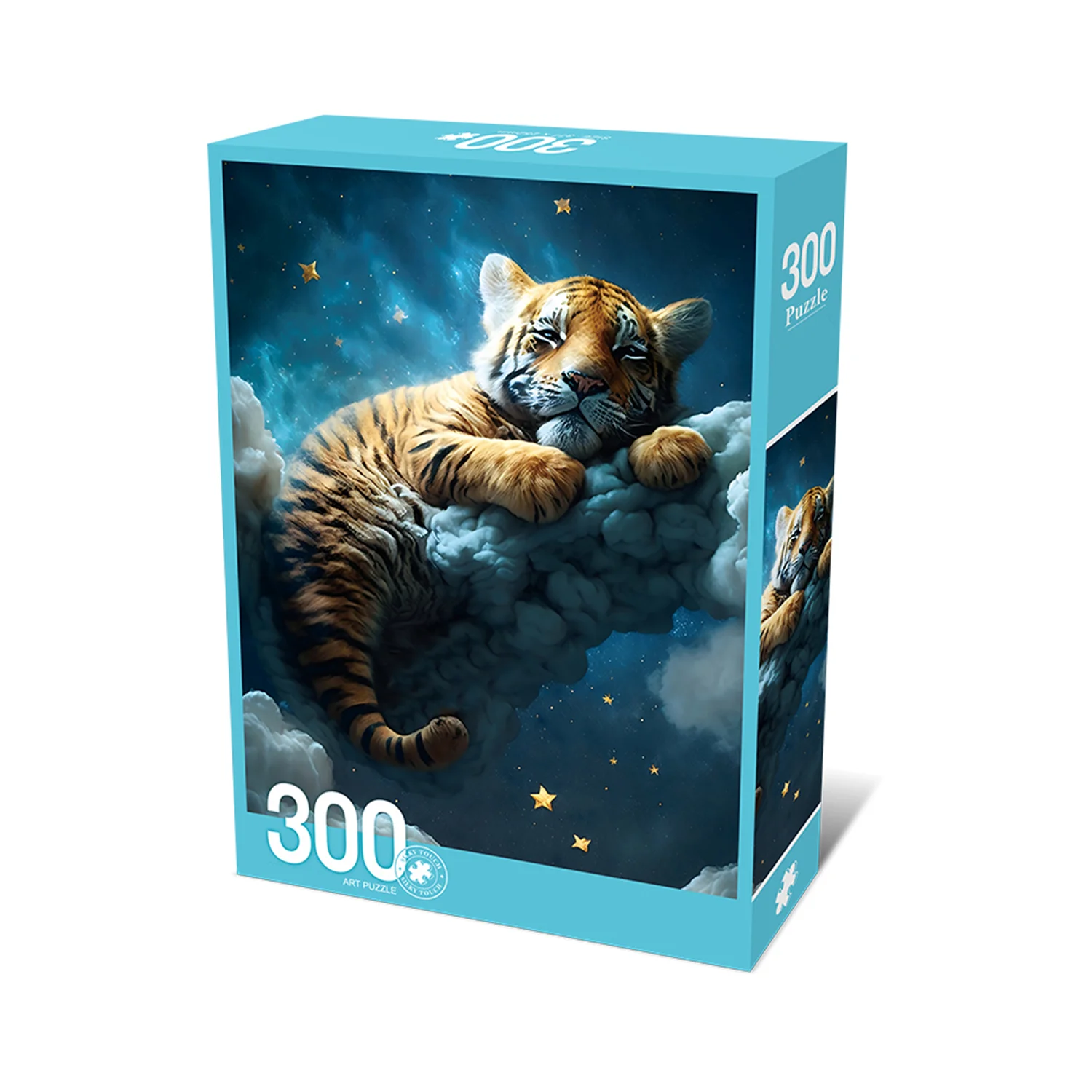 300 Pieces Adorable Tiger Velvet Material Floor Jigsaw Puzzles for Adults Home Decor Games Family Fun Educational Toys for Kids