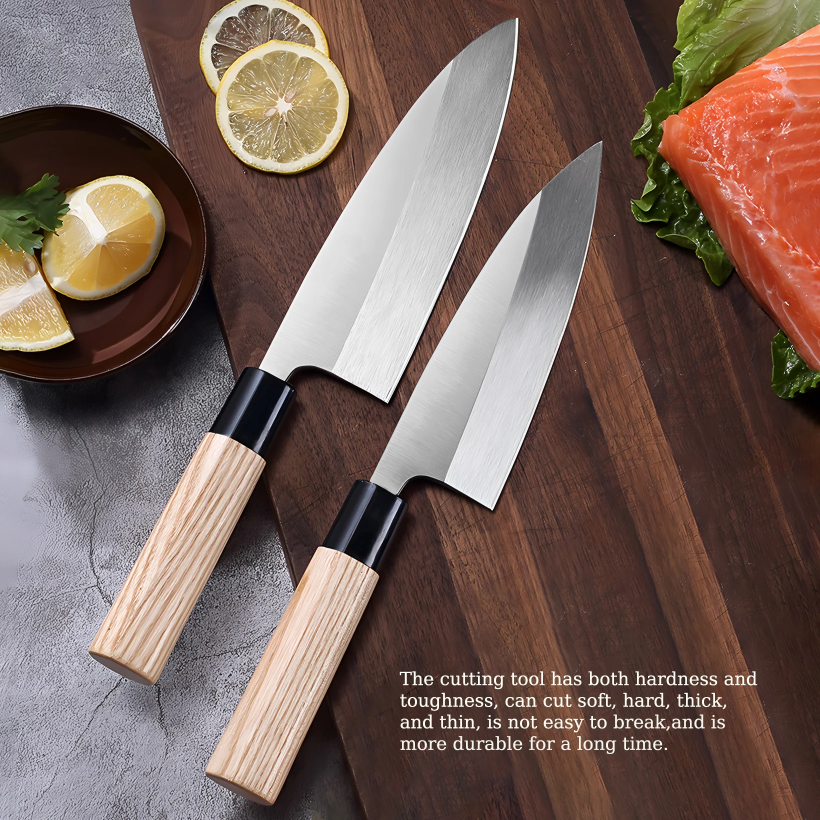 

1PC，Professional Deba Knife Sashimi Knife Stainless Steel Slicing Knife Japanese Sushi Knife Cooking Knife Fishing Cleaver Meat