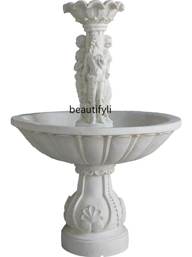 Garden Courtyard European Style Water Fountain Outdoor Fish Pond Landscape Pool Decoration Fontana Di Trevi Ornaments