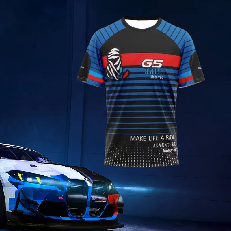 

BMW F850 R1200 R1250 GS T-Shirt 2025 New Blue Motorcycle Adventure Off-Road Riding T-Shirt Summer Men's Quick Drying T-Shirt