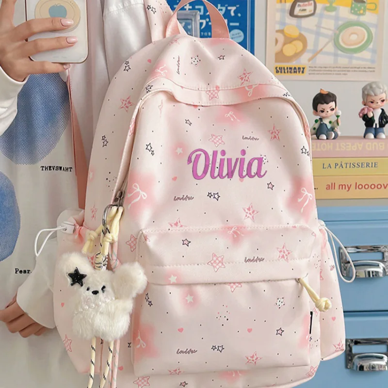 Personalized Customized Backpack, Simple, Large Capacity,Lightweight, Multifunctional, Suitable For Middle School Students