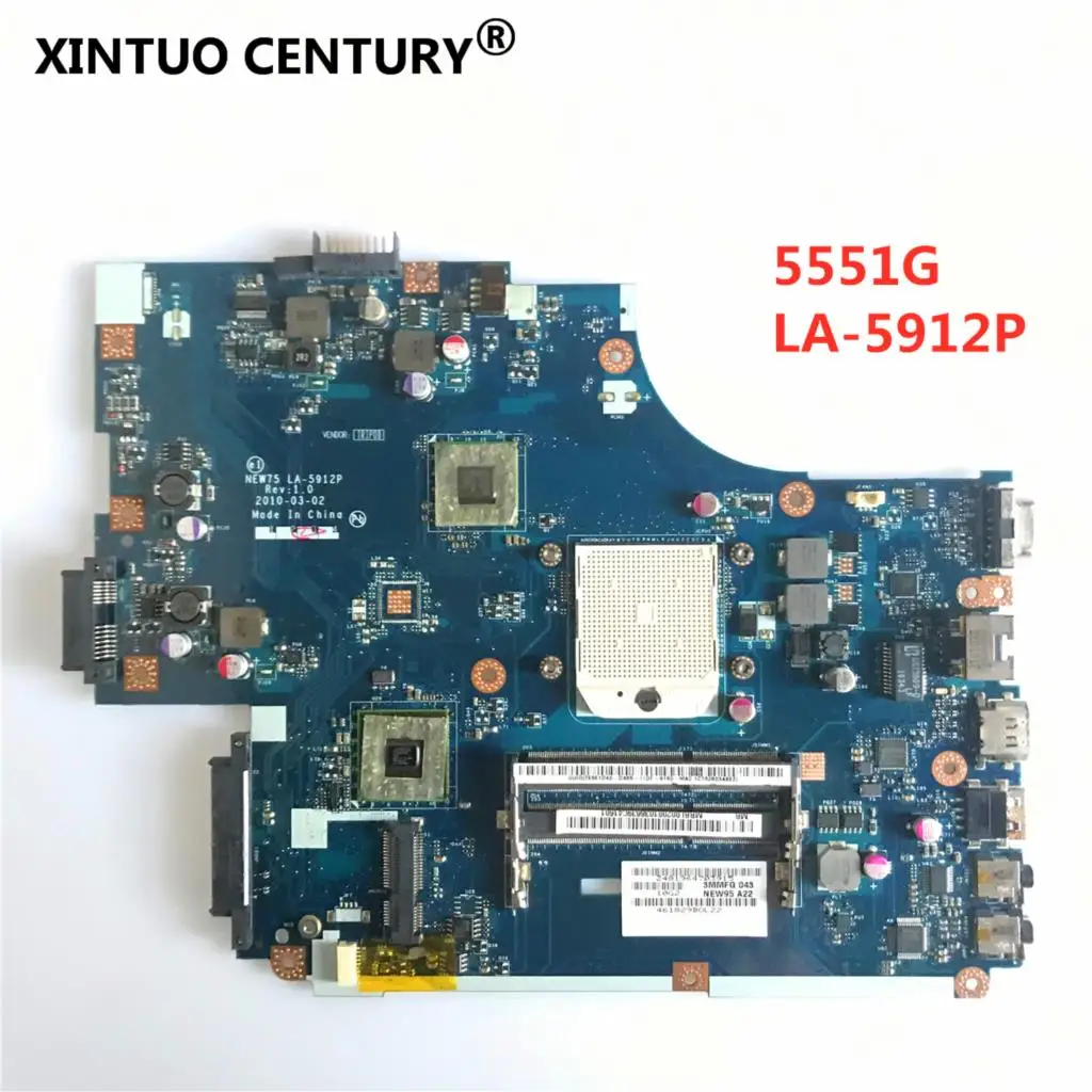 NEW75 LA-5912P Motherboard untuk Acer Aspire 5551 5551G 5552 5552G E640 Mainboard Mna102001 MB. Nao1001 DDR3 100% Diuji