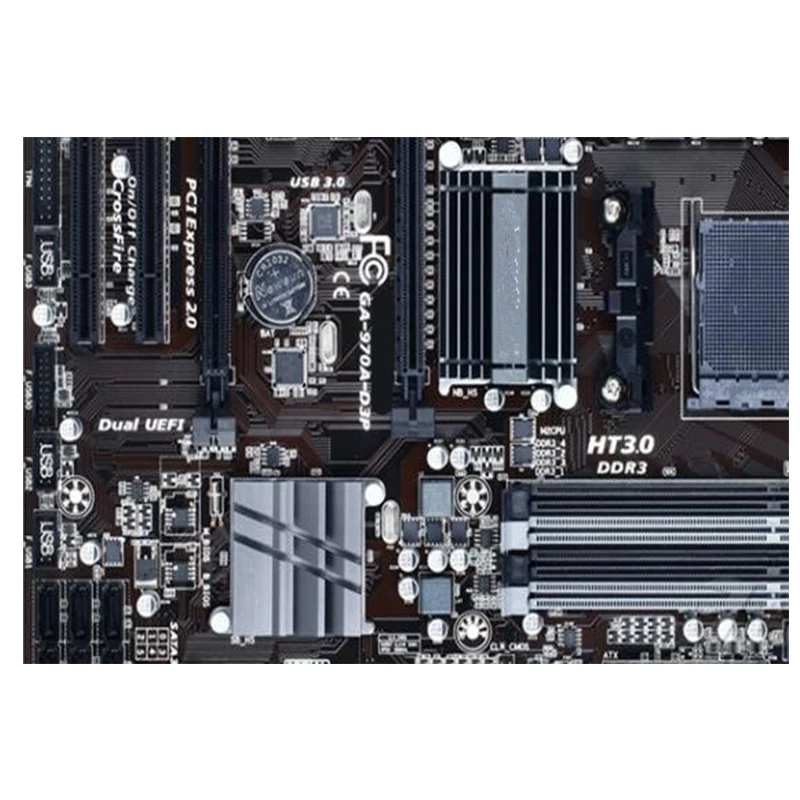 Soquete AM3 + DDR3, 32GB, Desktop Mainboard, SATA III, USB 3.0, GA-970A-D3P, apto para AMD, 970