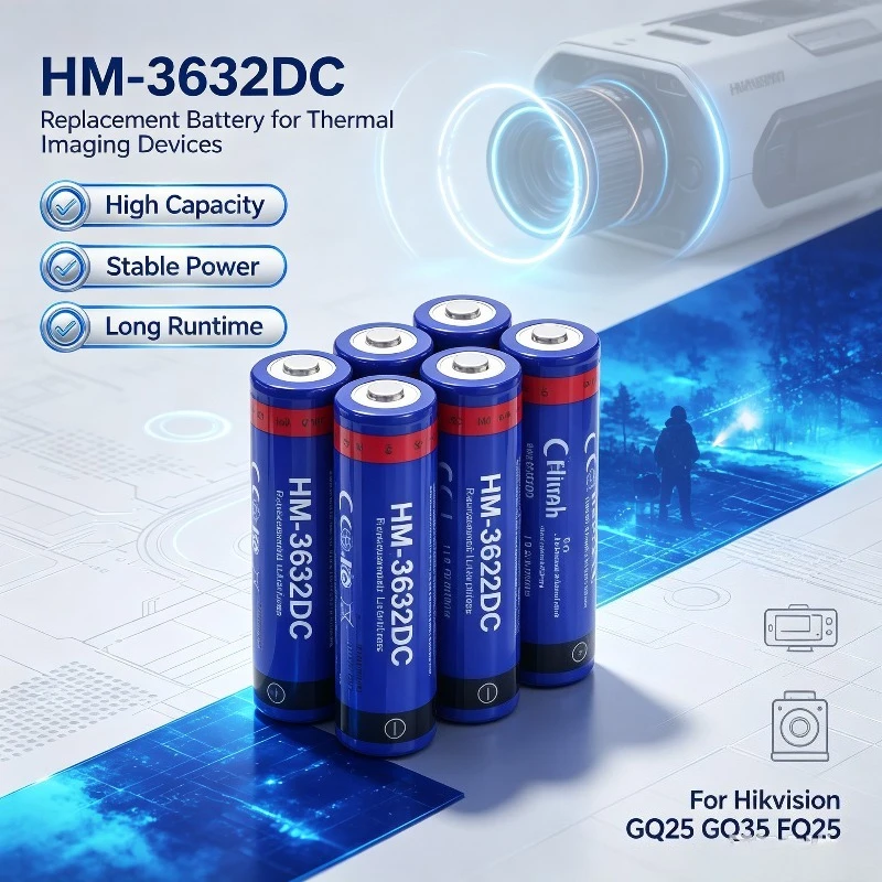3.6V 3200mAh HM-3632DC for Hikvision GQ25 GQ35 FQ25 Thermal Imaging Search Devices Battery Rechargeable Lithium Battery
