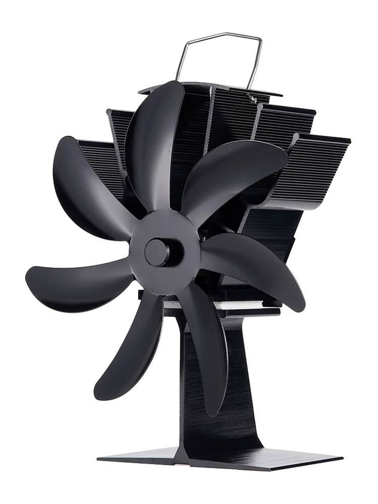 7 Blades Stove Fan Heat Powered Fireplace Fan Log Wood Burner Aluminum Alloy Eco-Fan Quiet Home Warm Efficient Heat Distribution