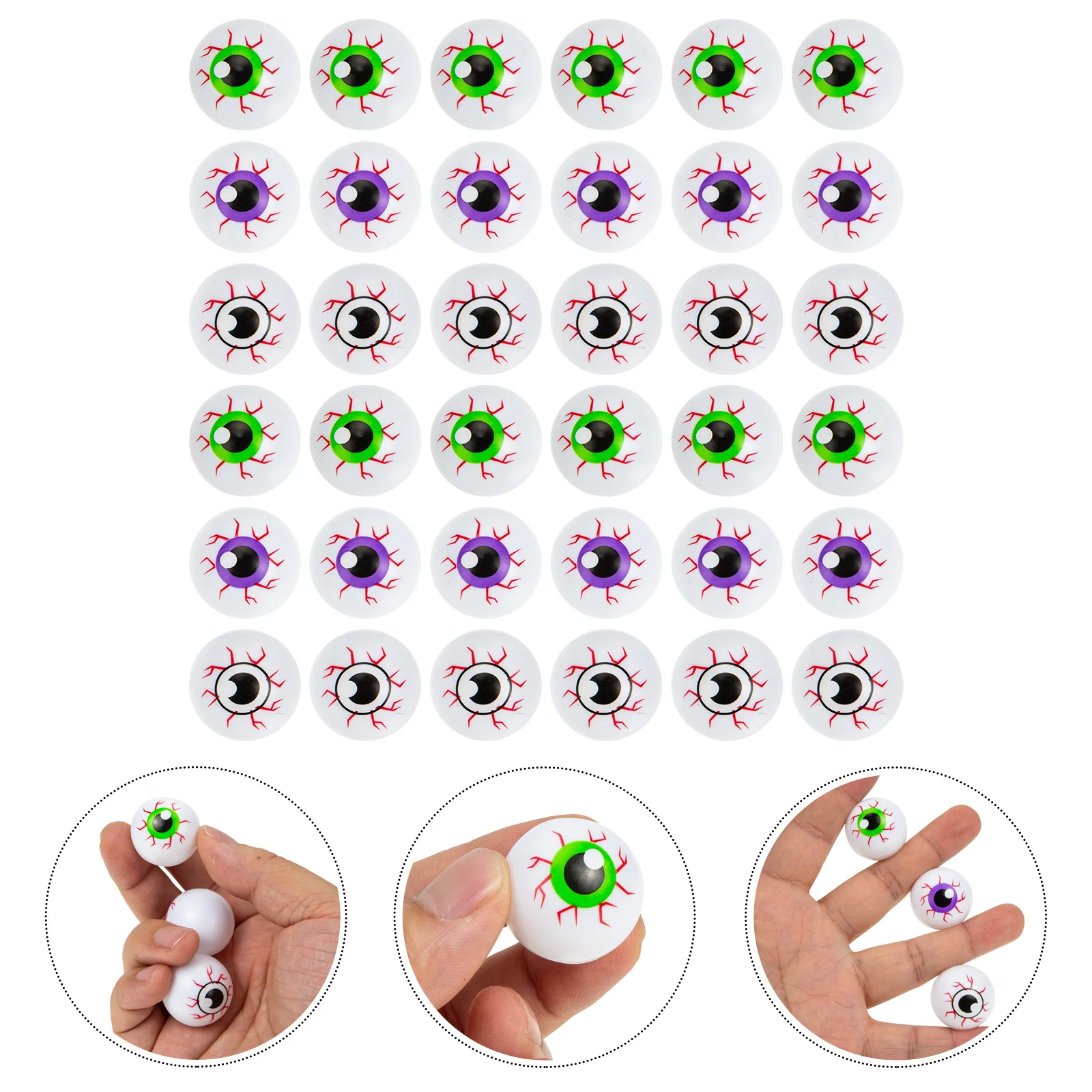 

36 Pcs Halloween Eyeball Decor Plastic Halloween Eyeballs Small Bouncy Eyeballs Colorful Bounce Ball Toy