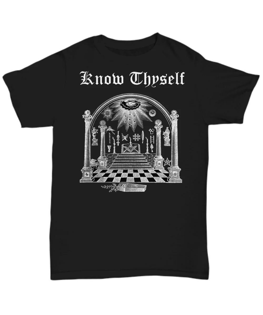 Masonic shirt - Know Thyself - Freemason symbol Scottish York rite lodge apparel