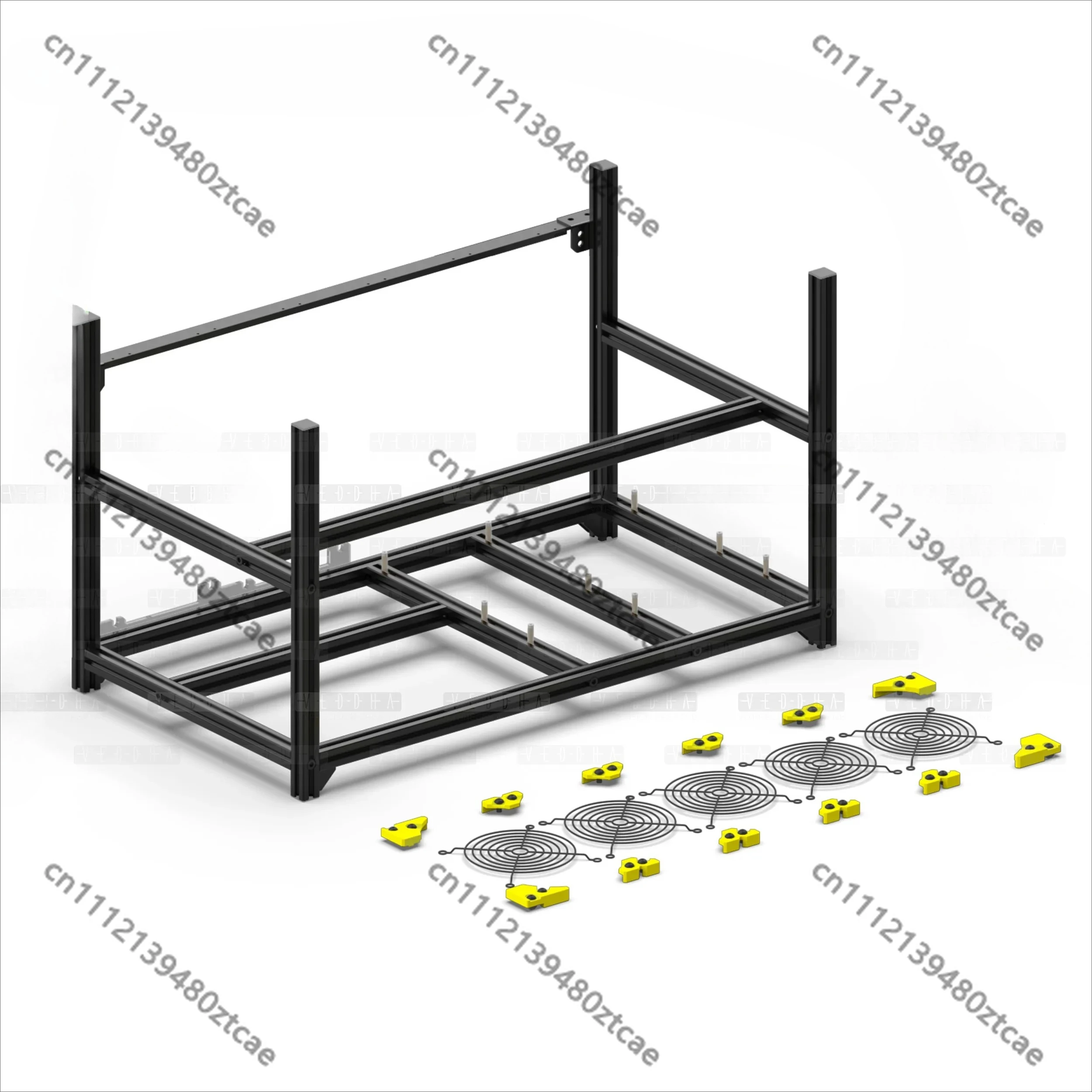 Special Clearance 6 GPU AI Server Chassis All-Aluminum Rack Case for Multi-Graphics Card Large Model